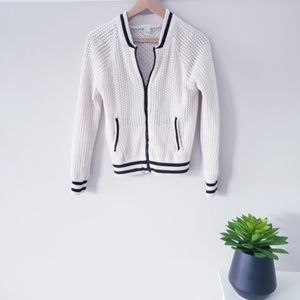 FOREVER 21 crochet bomber jacket